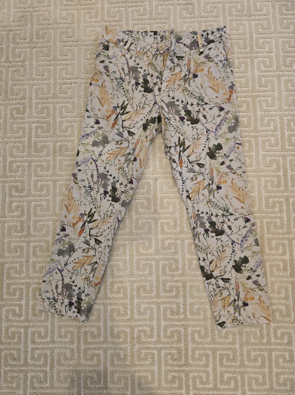 Mason's Floral Print Cropped Pants, Size 14 +/-  Altered To A Size 4